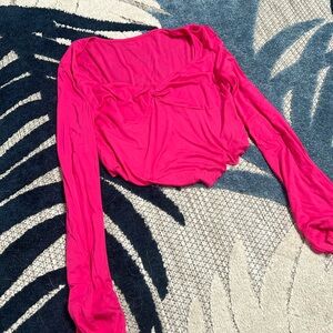 L bright pink long sleeve